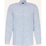 Hellblaue Marc O'Polo Nachhaltige Kentkragen Hemden mit Kent-Kragen aus Leinen für Herren Übergrößen 