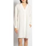 Reduzierte Weiße Unifarbene Marc O'Polo Nachhaltige V-Ausschnitt Sommerkleider aus Leinen für Damen Größe S für den für den Sommer 