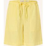 Gelbe Marc O'Polo Nachhaltige High Waist Shorts aus Baumwolle für Damen Größe S 