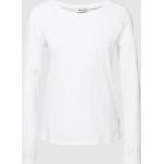 Weiße Unifarbene Langärmelige Marc O'Polo Nachhaltige Damenlongsleeves & Damenlangarmshirts aus Baumwolle Größe XS 