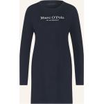 Dunkelblaue Langärmelige Marc O'Polo Nachhaltige Damennachthemden aus Jersey Größe S 