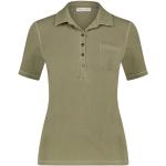 Reduzierte Grüne Unifarbene Casual Kurzärmelige Marc O'Polo Nachhaltige Kurzarm-Poloshirts aus Baumwolle für Damen Größe XS 