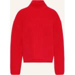 Rote Marc O'Polo Nachhaltige Stehkragen Damenpullover aus Baumwolle Größe M 