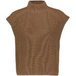 Reduzierte Braune Unifarbene Casual Marc O'Polo Nachhaltige Rollkragen Strickpullover aus Baumwolle für Damen Größe L 