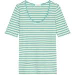 Reduzierte Blaue Gestreifte Marc O'Polo Nachhaltige T-Shirts aus Baumwolle für Damen Größe XL 