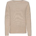 Reduzierte Beige Marc O'Polo Nachhaltige Rundhals-Ausschnitt Rundhals-Pullover aus Baumwolle für Damen Größe XL für den für den Herbst 