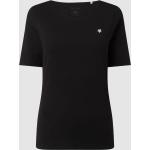 Schwarze Halblangärmelige Marc O'Polo Nachhaltige T-Shirts aus Baumwolle für Damen Größe XS 