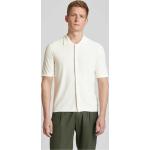 Offwhitefarbene Unifarbene Halblangärmelige Marc O'Polo Nachhaltige Slim Fit Hemden aus Baumwolle für Herren Größe XL 