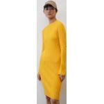 Gelbe Marc O'Polo Nachhaltige Strickkleider aus Leder für Damen Größe L 