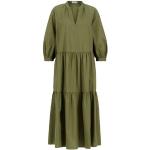 Reduzierte Olivgrüne Unifarbene Casual Marc O'Polo Maxi Nachhaltige V-Ausschnitt Sommerkleider für Damen für den für den Sommer 