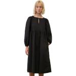Schwarze Unifarbene Casual Langärmelige Marc O'Polo Nachhaltige Sommerkleider aus Baumwolle für Damen Größe S für den für den Sommer 