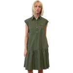 Grüne Unifarbene Casual Ärmellose Marc O'Polo Nachhaltige Sommerkleider aus Baumwolle für Damen für den für den Sommer 