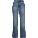 Reduzierte Blaue Marc O'Polo Bio Nachhaltige Straight Leg Jeans aus Baumwolle für Damen Weite 27, Länge 34 