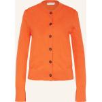 Orange Marc O'Polo Nachhaltige Feinstrickjacken mit Knopf aus Baumwollmischung für Damen Größe S 