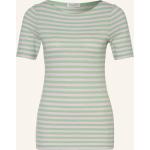 Hellgrüne Gestreifte Marc O'Polo Bio Nachhaltige T-Shirts aus Baumwolle für Damen Größe M für den für den Sommer 