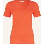 Dunkelorange Marc O'Polo Nachhaltige V-Ausschnitt T-Shirts aus Baumwolle für Damen Größe XS 