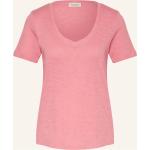 Hellrote Marc O'Polo Nachhaltige V-Ausschnitt T-Shirts aus Baumwolle für Damen Größe XS 