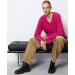 Pinke Marc O'Polo Nachhaltige V-Ausschnitt Strickpullover für Damen Größe XS 