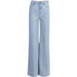 Blaue Bio Bootcut Jeans aus Denim für Damen Größe S 