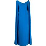 Marchesa, Cerulean Blue Off-Shoulder Cape Kleid Blue, Damen, Größe: 2XS