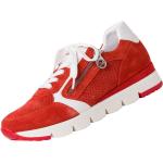 Rote Marco Tozzi Low Sneaker mit Reißverschluss in Normalweite aus Leder für Damen 