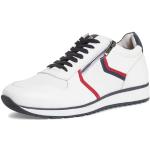 Weiße Marco Tozzi Low Sneaker mit Reißverschluss in Normalweite aus Leder für Herren Größe 41 