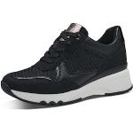 Schwarze Marco Tozzi High Top Sneaker & Sneaker Boots mit Reißverschluss in Schmalweite aus Textil orthopädisch für Damen Größe 40 