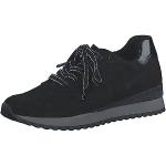 Reduzierte Schwarze Elegante Marco Tozzi Low Sneaker mit Schnürsenkel in Normalweite aus Textil orthopädisch für Damen Größe 36 