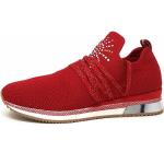 Rote Marco Tozzi Low Sneaker aus Textil für Damen Größe 37 