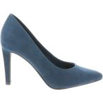 Blaue Elegante Marco Tozzi High Heels & Stiletto-Pumps aus Stoff für Damen Größe 39 