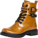 Gelbe Marco Tozzi Stiefeletten & Boots mit Schnürsenkel in Normalweite aus Leder Größe 40 