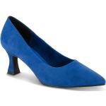 Blaue Elegante Marco Tozzi Damenpumps aus Veloursleder Größe 36 mit Absatzhöhe 5cm bis 7cm 