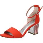 Rote Marco Tozzi Sandaletten aus Kunstleder 