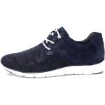 Blaue Marco Tozzi Slip-on Sneaker mit Schnürsenkel in Normalweite aus Veloursleder Größe 41 