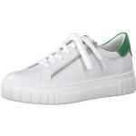 Weiße Casual Marco Tozzi Low Sneaker mit Reißverschluss in Normalweite aus Textil leicht für Damen Größe 42 