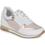Weiße Marco Tozzi Low Sneaker für Damen Größe 40 mit Absatzhöhe 3cm bis 5cm 
