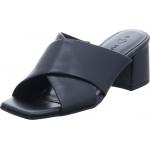 Schwarze Marco Tozzi Blockabsatz Damenbadeschuhe ohne Verschluss Größe 36 mit Absatzhöhe 5cm bis 7cm 