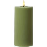 Grüne 15 cm LED Kerzen mit beweglicher Flamme aus Kunststoff 