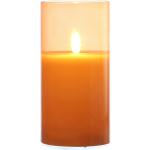 Orange Moderne 15 cm Runde LED Kerzen mit beweglicher Flamme 