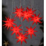 Rote Sterne LED Lichterketten mit Weihnachts-Motiv 