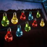 Bunte Solarlichterketten & Lichterketten für Außen mit Weihnachts-Motiv 