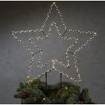 Schwarze Außen-Weihnachtssterne mit Weihnachts-Motiv LED beleuchtet 