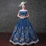 Maria Antonietta Vintage Rokoko Viktorianisch 18. Jahrhundert Urlaubskleid Kleid Partykostüm Maskerade Damen Tüll Spitze Kostüm Blau Jahrgang Cosplay Abschluss Lightinthebox