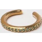 Goldene Elegante Maria Black Jewellery Runde Ear Cuffs & Ohrklemmen vergoldet aus Glas 18 Karat für Damen 