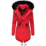 Reduzierte Rote Gesteppte Marikoo Winterjacken mit Kapuze für Damen für den für den Winter 