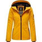 Gelbe Sportliche Marikoo Kunstlederjacken aus Fleece mit Kapuze für Damen Größe XS für den für den Herbst 