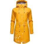 Gelbe Wasserdichte Winddichte Kapuzenmäntel mit Reißverschluss mit Kapuze für Damen Größe XL 