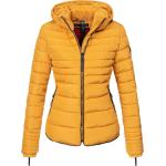Gelbe Gesteppte Winterjacken für Damen Größe XL für den für den Winter 