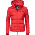 Reduzierte Rote Gesteppte Marikoo Winterjacken mit Kapuze für Damen Größe XS für den für den Herbst 