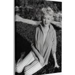 Marilyn Monroe Auf Rasen Berühmte Film Set Leinwand, Schwarz Weiß